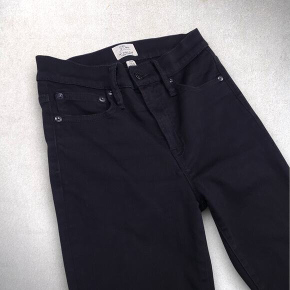 J.Crew 10" High-Rise Toothpick Jeans Womens 25P Black Clean Wash Stretch Minimal - Picture 9 of 12